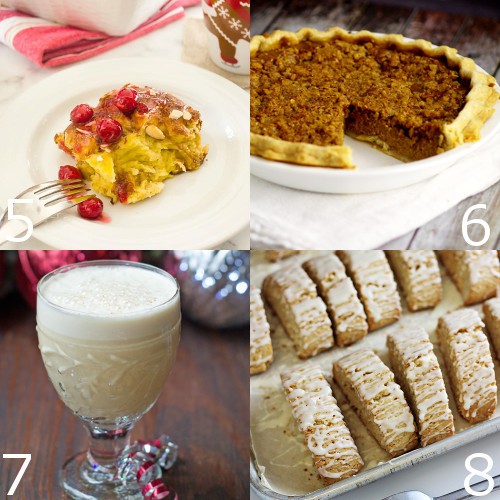 Perfect Festive Recipes with Eggnog that your family, friends, and guests will love for Christmas.  A favorite holiday flavor to add a special touch to your holiday! Eggnog dessert recipes are so delicious! Yum!
