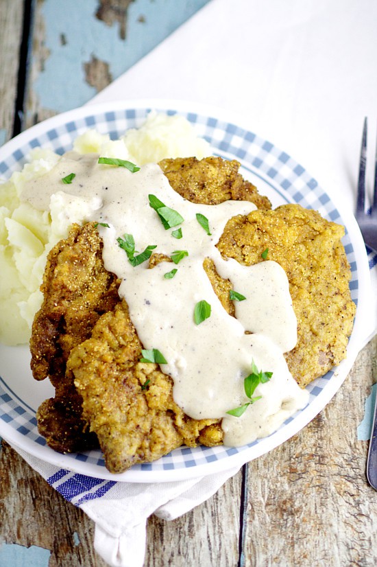 Classic Southern Chicken Fried Steak recipe with White Gravy is quick and easy to make and makes a perfect comfort food family dinner recipe.