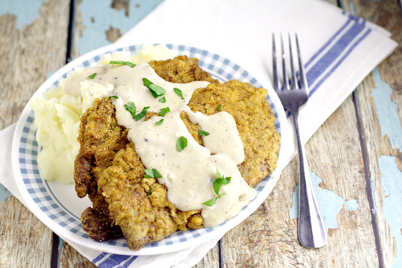 Southern Chicken Fried Steak with White Gravy The. 