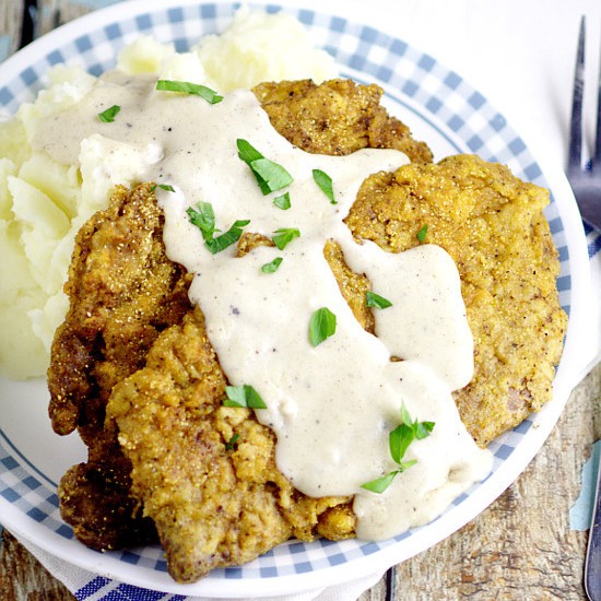 Southern Chicken Fried Steak with White Gravy The Gracious Wife