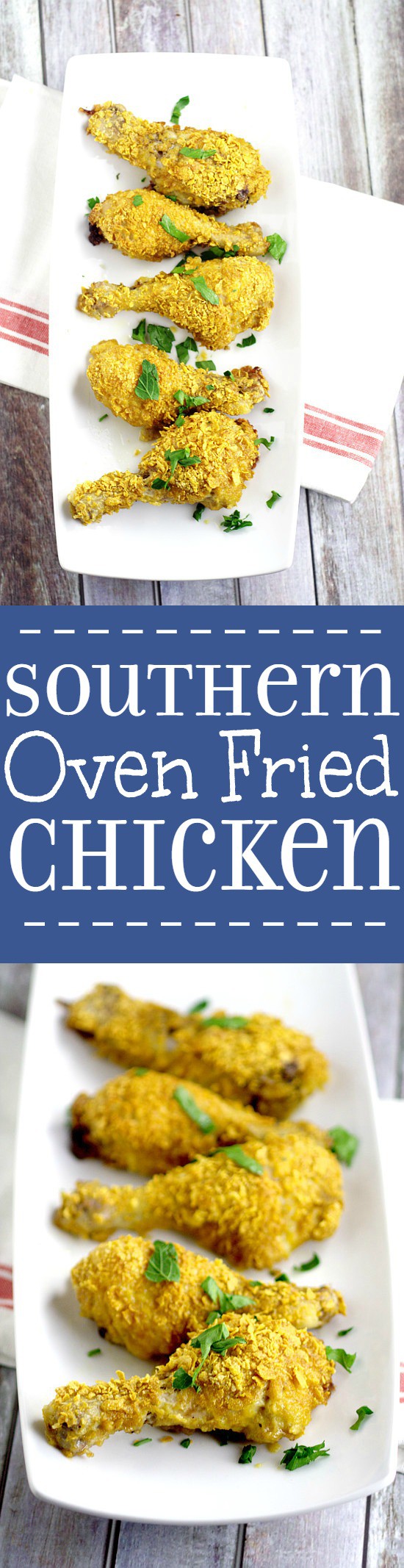 Southern Oven Fried Chicken for an easy family dinner idea. Quick prep and easy to make, this authentic Southern Oven-Fried Chicken is the perfect family dinner. Crunchy, juicy flavorful breaded chicken baked in the oven. This looks amazing!