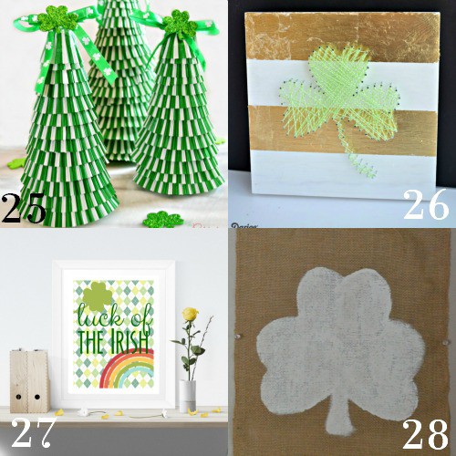DIY St Patrick's Day Decorations and home decor.  Make beautiful, easy, and frugal DIY decor for St Patrick's with green and rainbows with these lucky 28 DIY St Patrick's Day Decorations ideas.