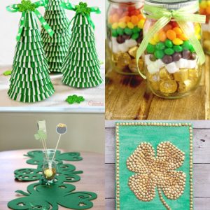 DIY St Patrick's Day Decorations and home decor.  Make beautiful, easy, and frugal DIY decor for St Patrick's with green and rainbows with these lucky 28 DIY St Patrick's Day Decorations ideas.