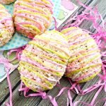 Easter Egg Rice Krispie Treats - Cute, bright Easter Egg Rice Krispie Treats are a fun and easy no bake Easter dessert recipe that can be made in just 20 minutes. The kids will love these!