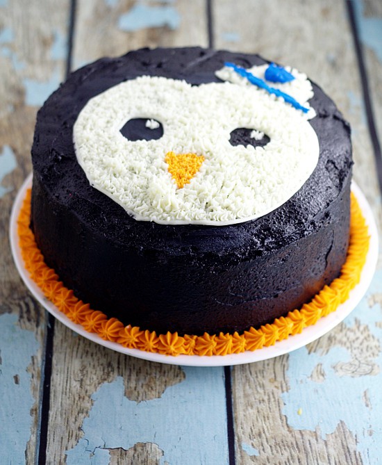 Peso Birthday Cake for an Octonauts birthday party.  A simple but adorable penguin Peso Cake tutorial that your Octonauts fanatic will love.  Awww. My little guy would love this!