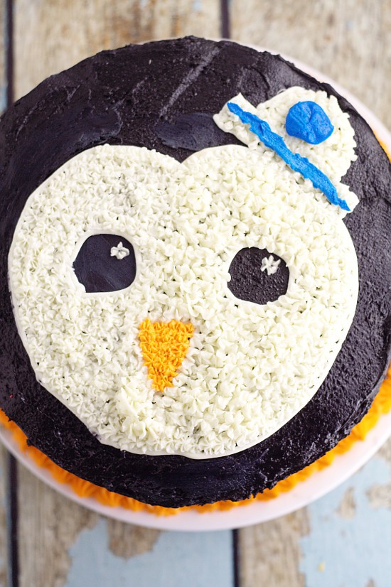 Peso Birthday Cake for an Octonauts birthday party.  A simple but adorable penguin Peso Cake tutorial that your Octonauts fanatic will love.  Awww. My little guy would love this!