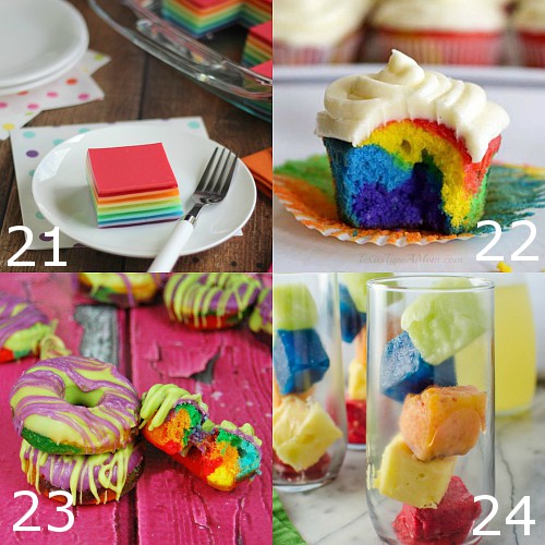 Rainbow Recipes. Fun and delicious Rainbow Recipes and treats that are perfect for St Patrick's Day or a rainbow birthday party! The kids are sure to go crazy over these! I seriously love these!