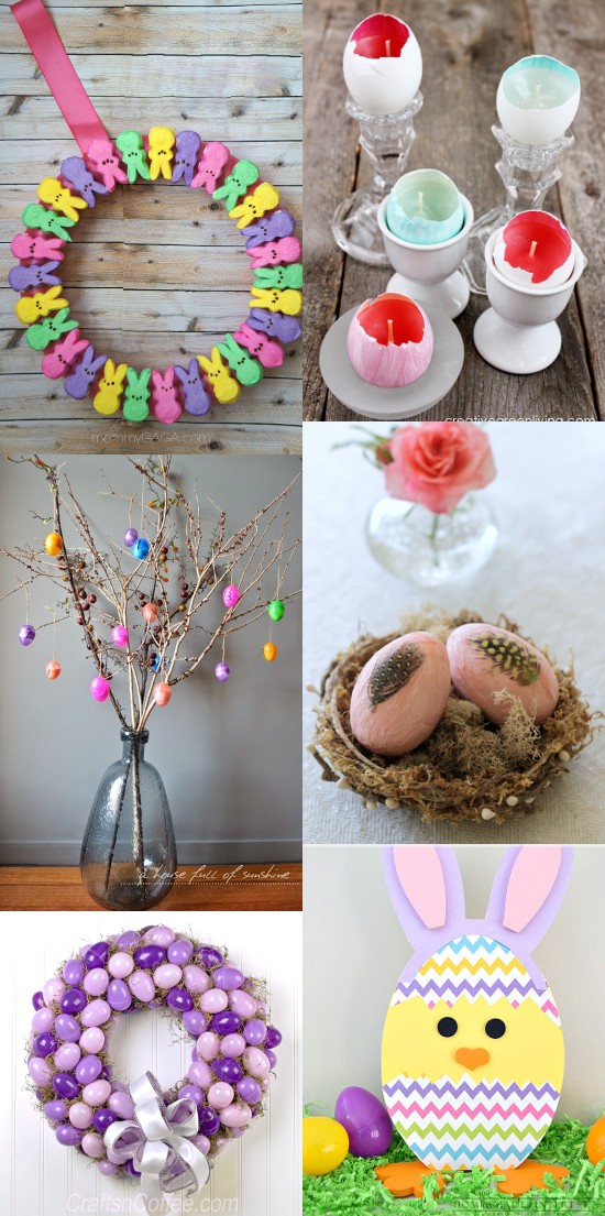 DIY Easter Decorations.  Pretty and bright DIY Easter Decorations that will bring a touch of cheery Spring into your home for Easter. These are so cute and easy!