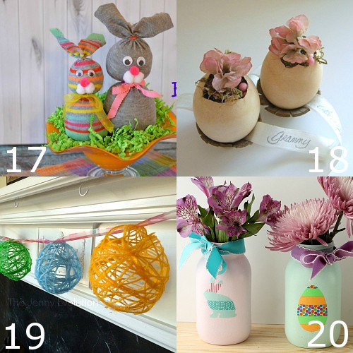 DIY Easter Decorations.  Pretty and bright DIY Easter Decorations that will bring a touch of cheery Spring into your home for Easter. These are so cute and easy!