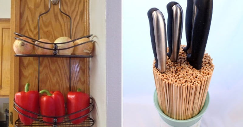 DIY Kitchen Organization ideas to make your kitchen amazing, even if you're on a budget. Freshen up your kitchen with these ingenious DIY Kitchen Organization ideas to knock out the clutter and make your kitchen beautiful. Great ideas!