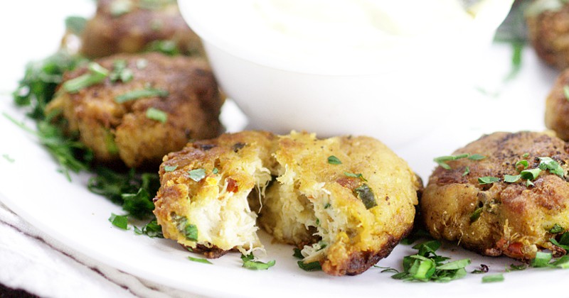 Savory Lump Crab Cakes recipe with very little filler and bursting with flavor are pan-fried in butter to golden perfection. Â These look sooo good. Â Would make a tasty appetizer idea too!
