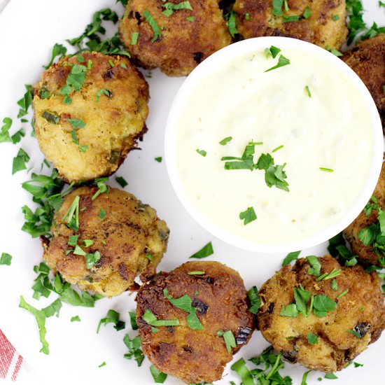 Savory Lump Crab Cakes recipe with very little filler and bursting with flavor are pan-fried in butter to golden perfection.  These look sooo good.  Would make a tasty appetizer idea too!