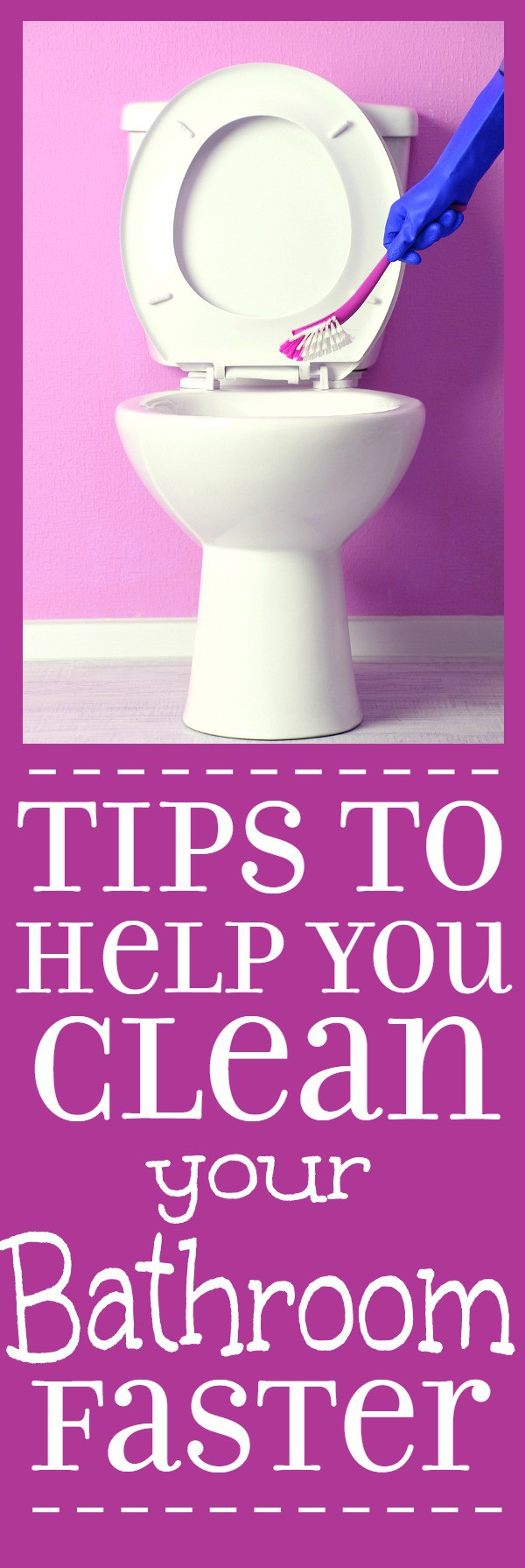 Tips to Help You Clean Your Bathroom Faster - Cleaning the bathroom is probably the most dreaded household chore. But it needs to be done, not just to keep your bathrooms looking nice, but to keep them safe and germ free. However, just because it needs to be done doesn't mean it has to take forever! Take a look at these 5 Tips to Help You Clean Your Bathroom Faster! Yes, please! Anything to make cleaning the bathroom easier!