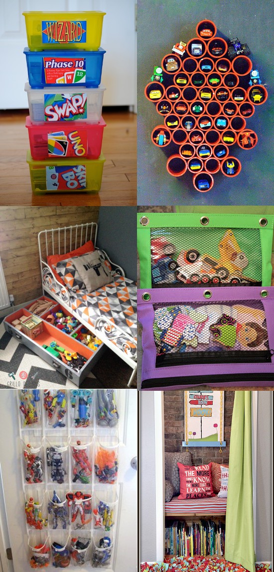 DIY Toy Organization Ideas for Kids and Playrooms - Don't let the toys take over! Organize your kids' playroom with these clever DIY Toy Organization Ideas for kids' bedrooms and playrooms. Love this! We need this so bad!