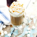 Homemade Caramel Marshmallow Coffee Creamer recipe - Light and creamy marshmallow and decadently sweet caramel swirl together to make this Homemade Caramel Marshmallow Coffee Creamer perfect for your next cup of coffee. Sounds like coffee creamer heaven!