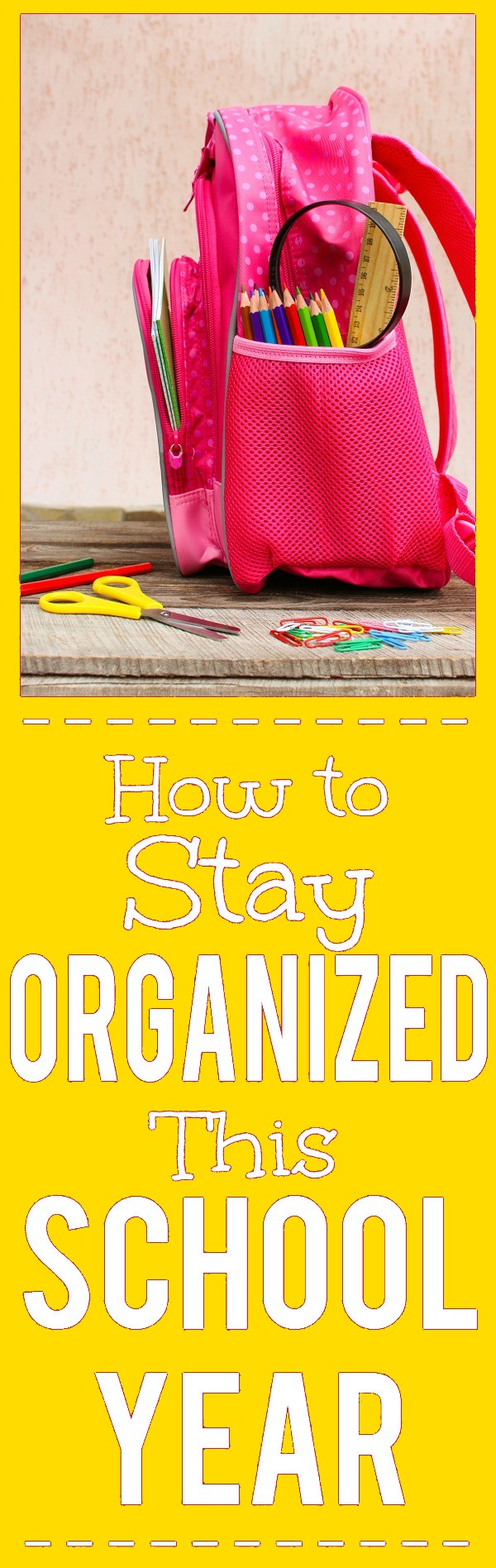 How to Get and Keep Your Kids Organized this School Year - 6 Easy Tips! Jump into the school year the right way by getting and staying organized with these 6 tips for how to keep your kids organized this school year for a happier, healthier year! Just what we needed!