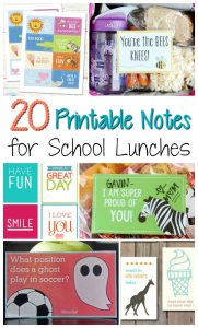 Free Printable Lunchbox Notes for Kids | The Gracious Wife
