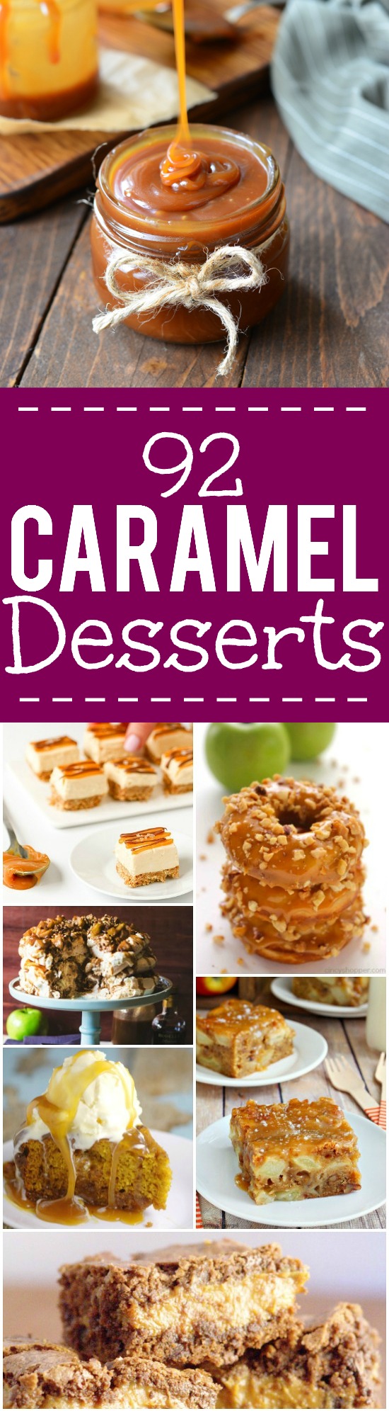 92 Caramel Desserts Recipes - 92 of the BEST scrumptious and decadent caramel desserts recipes that are totally drool-worthy.  Make these gooey, sweet caramel recipes and indulge your sweet tooth! Wow! These look amazing! Can't decide which one I want to try first!