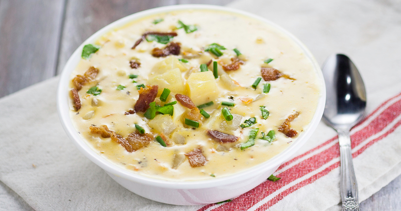 Cheesy Potato Soup Recipe - Warm and creamy Cheesy Potato Soup recipe is a deliciously perfect classic comfort food recipe to keep you warm and happy all winter long. Yummmm! One of my all time favorite delicious soup recipes. Ever. 11 Cheap Meals with Potatoes - You can save money by making some frugal meals to stretch your food and your money with these 11 yummy and filling Cheap Meals to Make with Potatoes. Frugal living and saving money with these frugal meals with potatoes. They're sooo good too! 