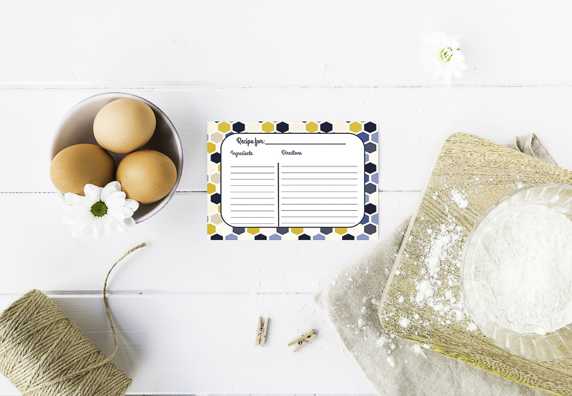 Free Printable Recipe Cards - Keep all of your favorite recipes safe and organized with these Free Printable Recipe Cards, in 5 different colors and designs.