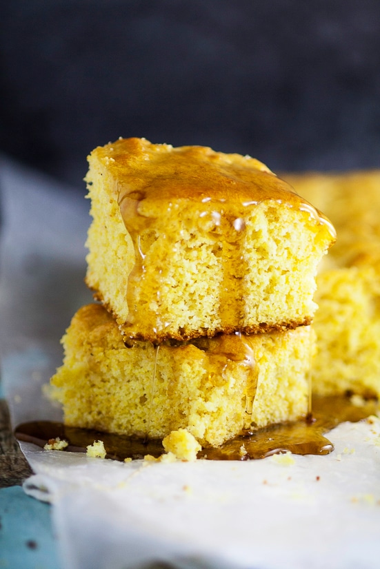 Maple Cornbread Recipe - A sweet, maple twist on a classic favorite, this homemade Maple Cornbread recipe is made from scratch and takes traditional cornbread to a whole new delicious level. A delicious Fall twist on a traditional favorite.  Yummmm!