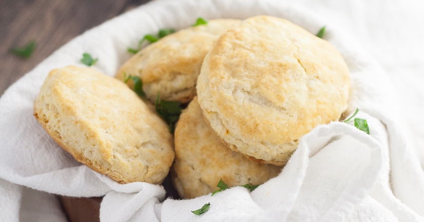 Old Fashioned Buttermilk Biscuits Recipe - Fluffy, flaky Old Fashioned Buttermilk Biscuits recipe is easy to make and is a golden, delicious crowd pleaser! They're so simple and will never disappoint! These flaky, buttery biscuits are perfect for a Thanksgiving side dish or for biscuits and gravy.