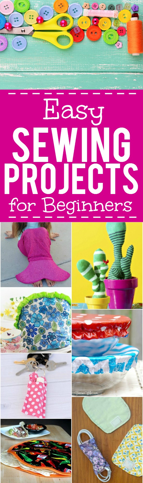 56 Quick and Easy Sewing Projects for Beginners - If you're new to sewing or just need a quick project to pass the time, try these 56 cute, fun, and EASY sewing projects that are perfect for beginners. Get started with these easy sewing tutorials and be done in no time. These are super cute!