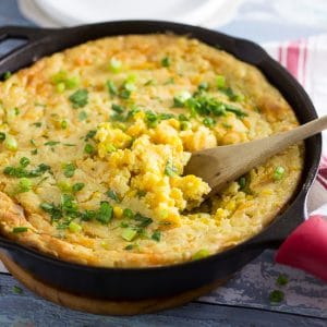 Oven Baked Southern Corn Pudding Recipe - Use this classic Southern Corn Pudding recipe to whip some delicious, cozy comfort food that's the perfect side dish with your favorite meat and potatoes. Also great for potlucks and holidays! This is such an easy and delicious corn side dish recipe! You can't go wrong with spoon bread!