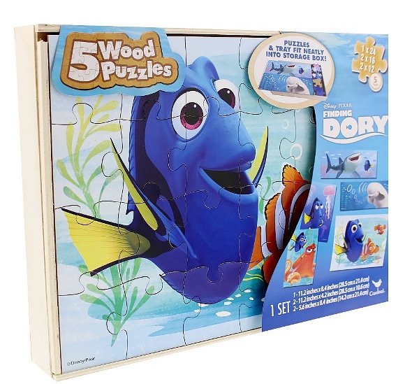 Finding Dory Wood Puzzle Set - 15 Finding Dory Gift Ideas - Finding Dory Gift Guide with 15 adorable and fun Finding Dory Gift Ideas that are perfect for the Finding Dory fan in your life. Perfect gift ideas for kids for Christmas and birthdays!