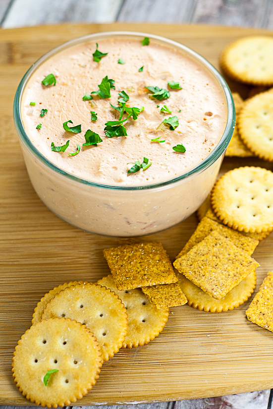 Shrimp Mold Dip Recipe - A vintage but tasty recipe, this Shrimp Mold Dip recipe will be the highlight of the party with a creamy tomato base, salad shrimp, and onion and celery. Classic, simple, and delicious appetizer recipe and easy dip!