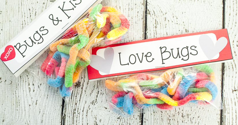 Free Printable Gummy Worm Valentines for kids - Free Gummy Worm Valentine Printables that are easy to put together and perfect for kids to hand out at their school Valentine's Day party.