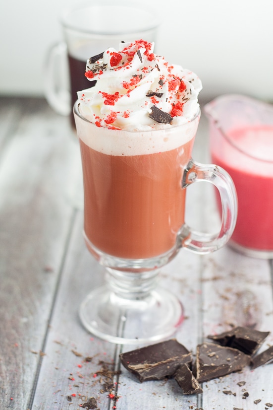Homemade Red Velvet Coffee Creamer Recipe - Have your cake and drink it too with this delightful and decadent homemade Red Velvet Coffee Creamer recipe. Like cake in a cup!