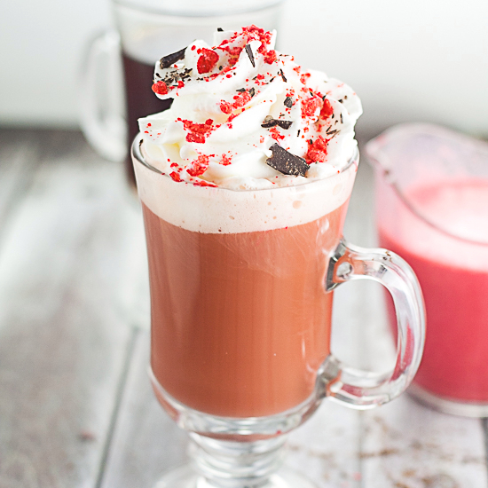 Homemade Red Velvet Coffee Creamer Recipe - Have your cake and drink it too with this delightful and decadent homemade Red Velvet Coffee Creamer recipe. Like cake in a cup!