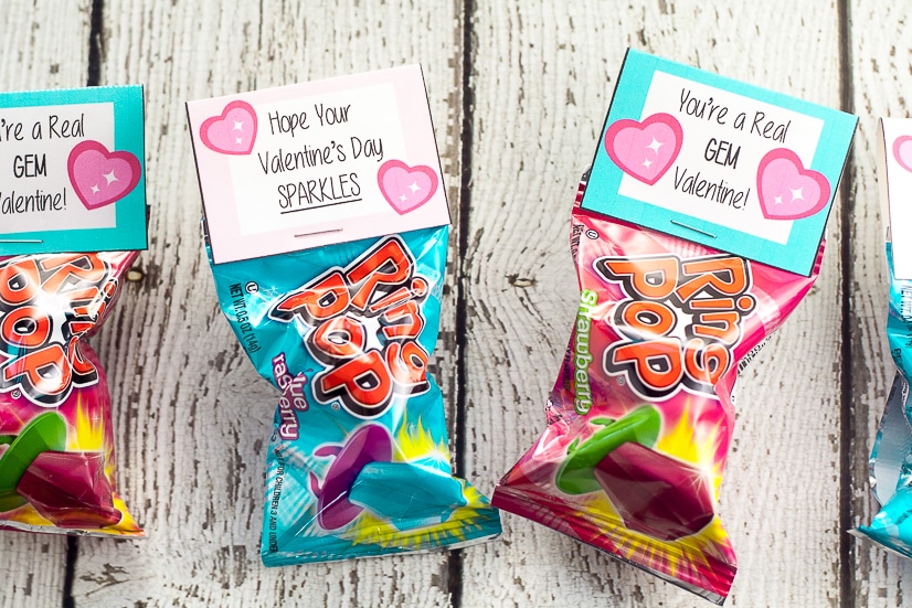 Print Yourself Ring Pop Valentines
