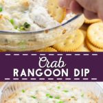 Crab Rangoon Dip is a simple, creamy, cheesy recipe, packed with crab, all in one hot dip. It tastes just like your favorite Chinese restaurant!