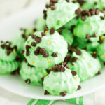 Mint Chocolate Meringues Recipe - Light and fluffy with the perfect amount of crispy, these cool and minty Mint Chocolate Meringues are perfect for mint chocolate lovers. Festive for Christmas or St Patrick's Day too!