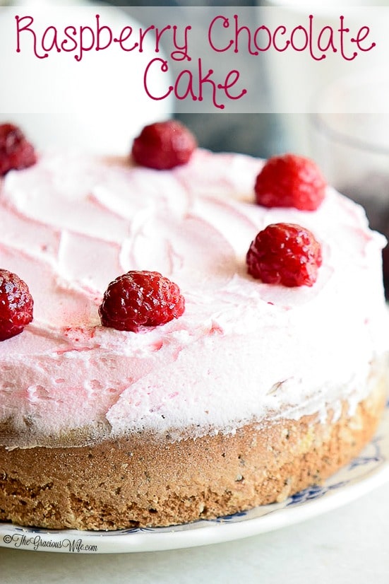 Raspberry Chocolate Cake recipe - Rich, decadent chocolate cake with a creamy, tangy raspberry buttercream make this Raspberry Chocolate Cake recipe a heavenly, to-die-for dessert indulgence. 
