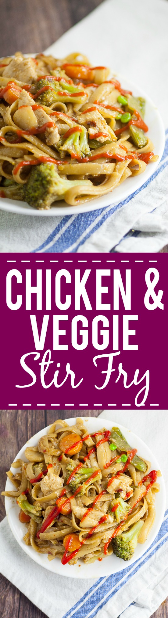 Chicken and Vegetable Stir Fry Recipe - Full of veggies and tangy teriyaki, this Chicken and Vegetable Stir Fry recipe makes a delicious, quick and easy family dinner recipe with chicken breast in just 30 minutes that's healthy too!