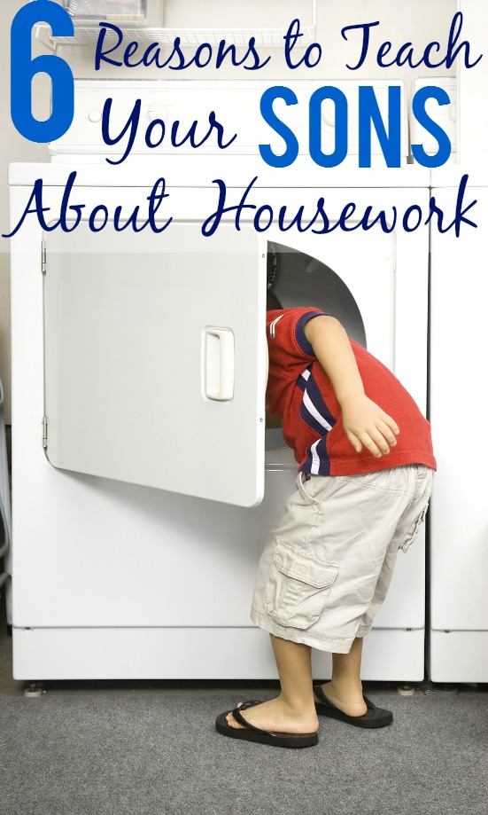 6 Reasons to Teach Your Sons about Housework - Housework is an important skill for everyone to learn, including boys.  Put your boys to work and check out these 6 reasons to teach your sons about housework. Parenting Tips