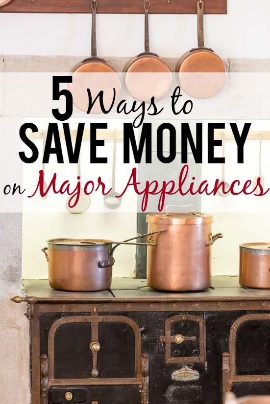 5 Ways to Save Money on Major Appliances - Thinking about new appliances? Use these 5 simple and easy ways to save money on major appliances to help you save on your next appliance purchase! Frugal living - budget