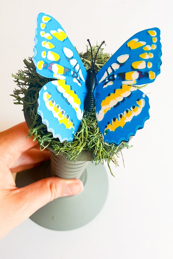 DIY Steampunk Butterfly Decor - Make this unique and pretty DIY Steampunk Butterfly Decor project with just a few simple supplies, including some vintage finds from your local thrift store. 