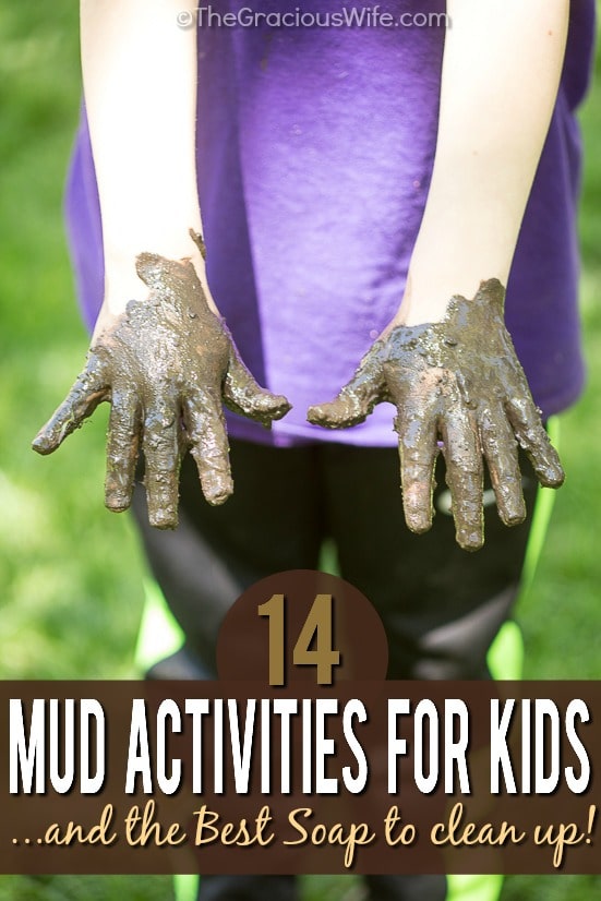 14 Dirt and Mud Activities - There are so many health benefits to kids going outside and playing in the mud, and there's no need to worry when you can clean up gently after with Ivory Soap.  Encourage your kids to have fun and get muddy with these 14 mud activities for kids, then wash up with the best soap!