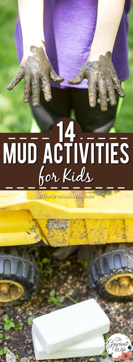 14 Dirt and Mud Activities - There are so many health benefits to kids going outside and playing in the mud, and there's no need to worry when you can clean up gently after with Ivory Soap.  Encourage your kids to have fun and get muddy with these 14 mud activities for kids, then wash up with the best soap!