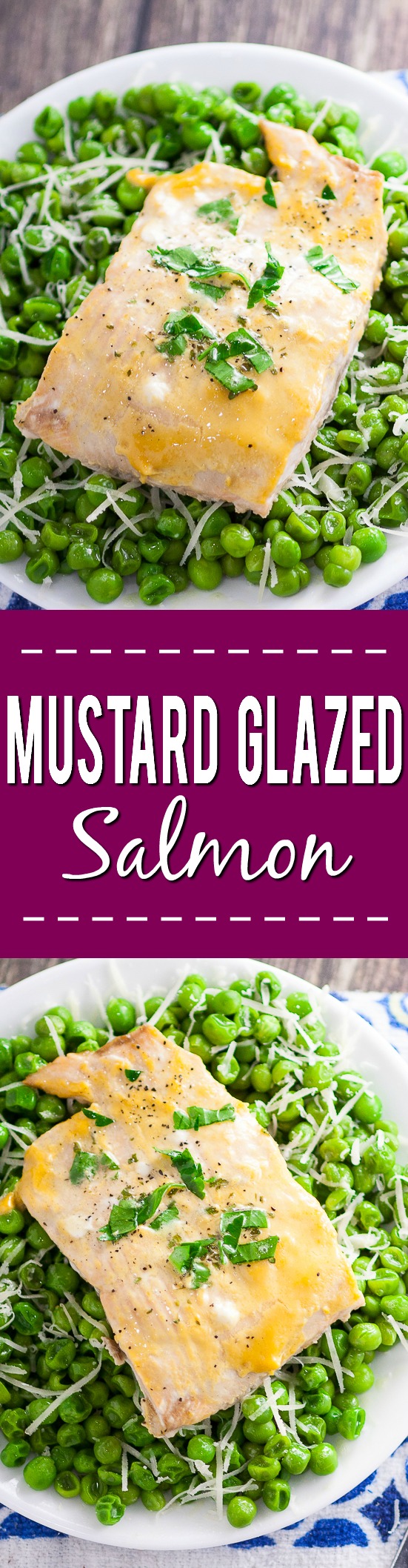Mustard Glazed Salmon Recipe - Tangy but sweet Mustard Glazed Salmon is a quick and easy but also classic and elegant salmon recipe with only 5 ingredients! Make it in just 20 minutes!