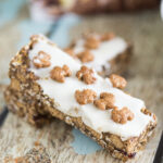 Homemade Milk and Cereal Bars made with Annie's Cocoa Bunnies Cereal are a perfect grab-and-go easy breakfast for kids that is totally customizable to what you love!