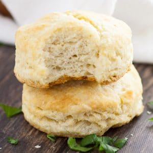 Easy, flaky 5 Ingredient Biscuits Recipe - No need to be intimidated by making biscuits with this quick and easy 5 Ingredient Biscuits with just five simple ingredients for flaky delicious biscuits!