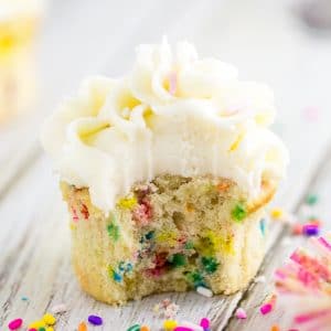 Best Homemade Funfetti Cupcakes Recipe - Bright rainbow sprinkles and a soft, buttery cupcake make these the BEST homemade Funfetti Cupcakes. Fluffy vanilla homemade funfetti cupcakes that are worlds better than anything you will find in a box! Ditch the cake mix and make your own funfetti cupcakes from scratch!