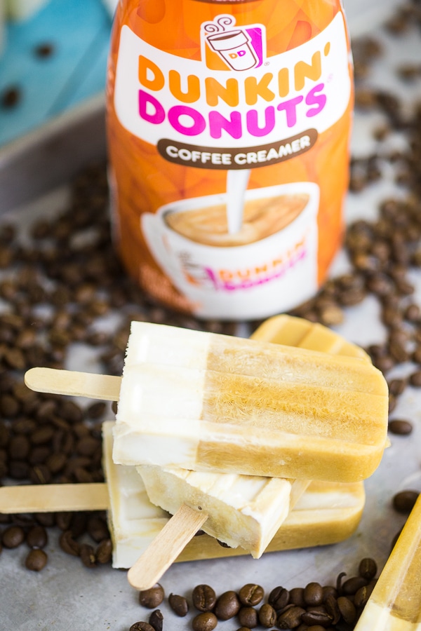 Homemade Caramel Macchiato Ice Pops that are perfect for summer. Even better than iced coffee or your favorite caramel macchiato drink, these popsicles are cool, creamy, and refreshing!