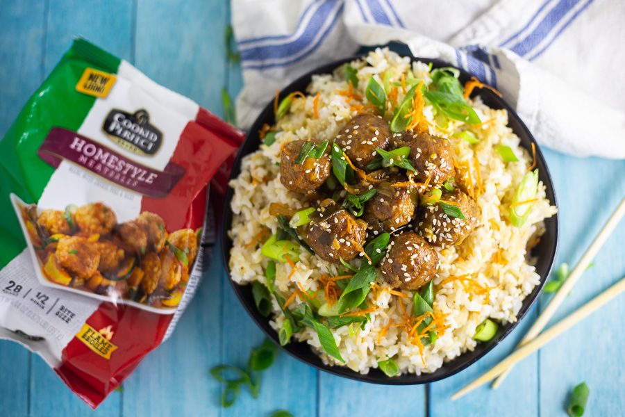 Slow Cooker Mongolian Meatballs are a super easy appetizer recipe featuring savory slow cooker meatballs in a sticky Mongolian glaze sauce.  This restaurant inspired recipe is a family favorite perfect for game day food, holiday appetizers for a crowd, or even served with rice for dinner.