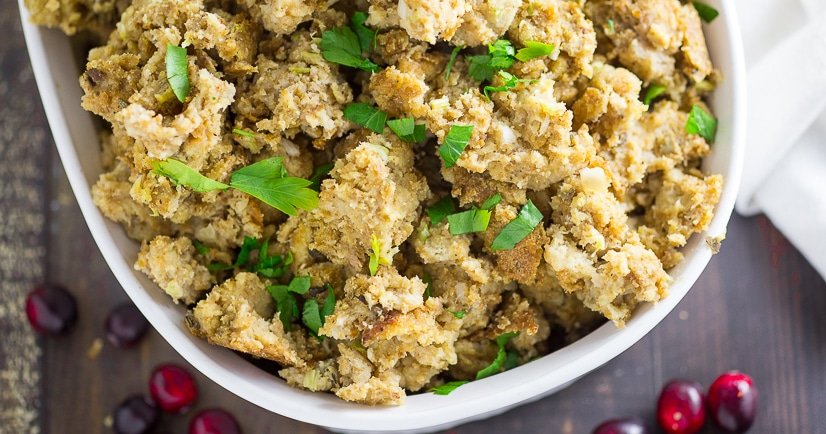 Traditional Stuffing Recipe - The BEST Traditional Stuffing recipe with classic ingredients made truly amazing by a couple special tricks from grandma's kitchen! #recipe #Thanksgiving #stuffing #dressing #stuffingrecipe #ThanksgivingRecipe